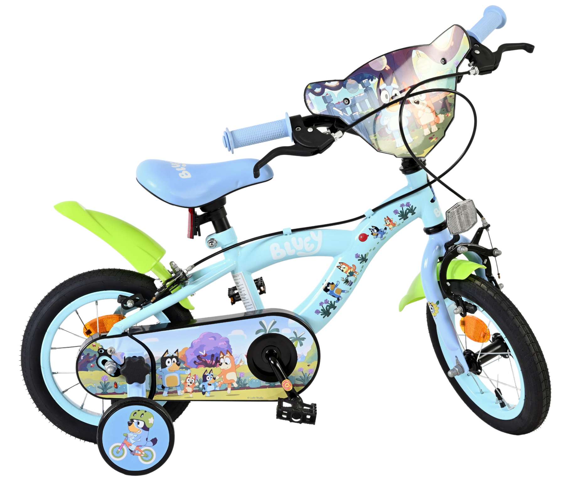 Bluey Kinderfiets 12 inch – Lichtblauw – Twee handremmen Bluey Kinderfiets 12 inch – Lichtblauw – Twee handremmen