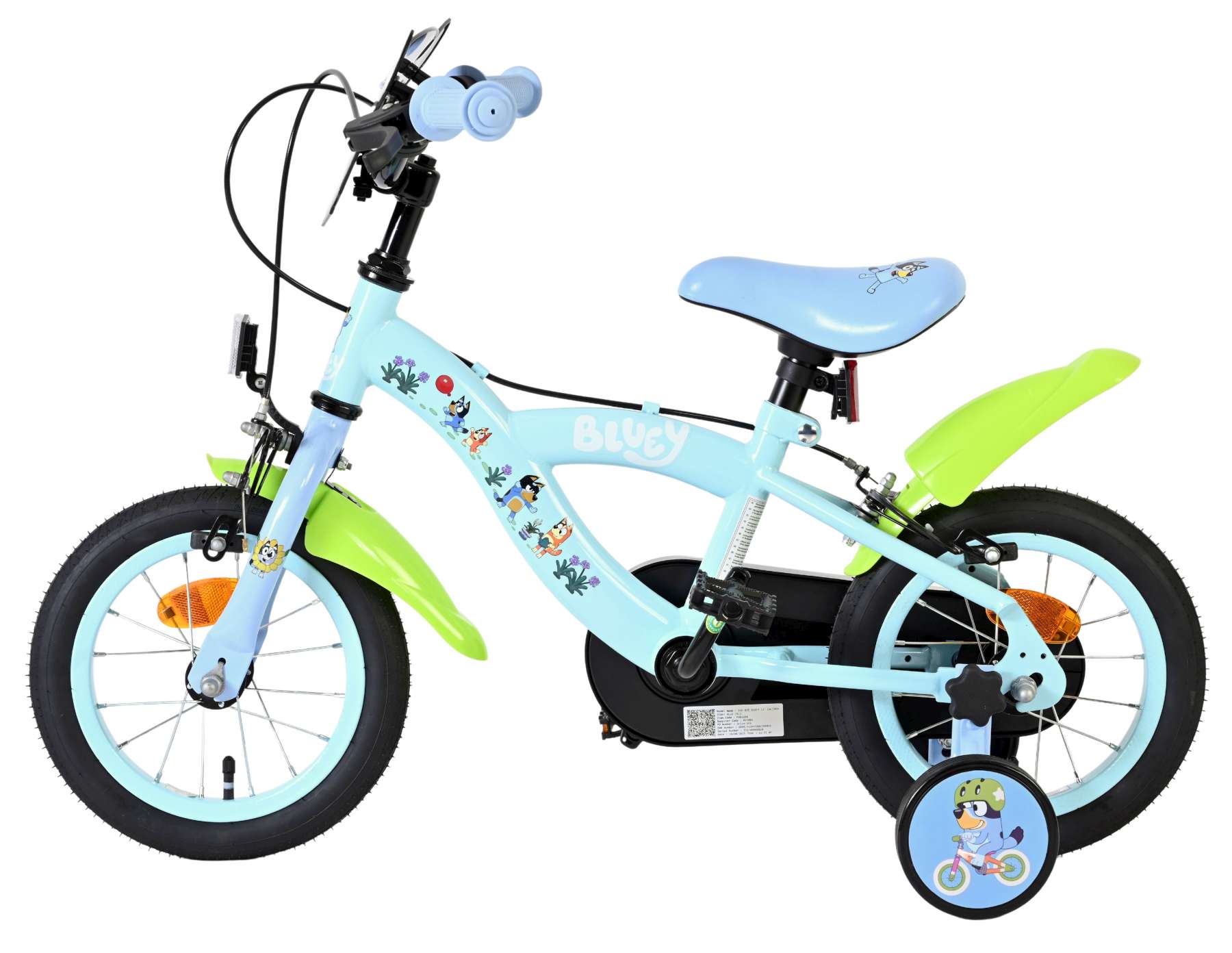 Bluey Kinderfiets 12 inch – Lichtblauw – Twee handremmen Bluey Kinderfiets 12 inch – Lichtblauw – Twee handremmen