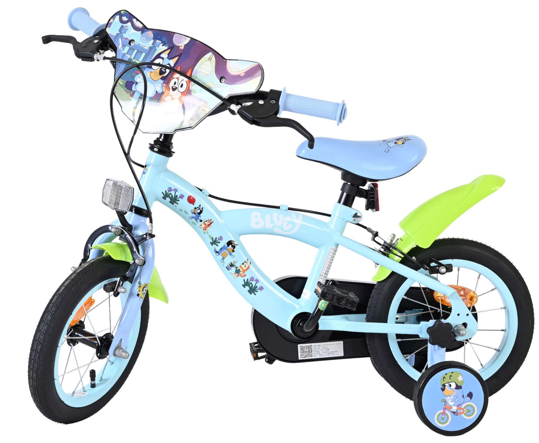 Bluey Kinderfiets 12 inch – Lichtblauw – Twee handremmen Bluey Kinderfiets 12 inch – Lichtblauw – Twee handremmen