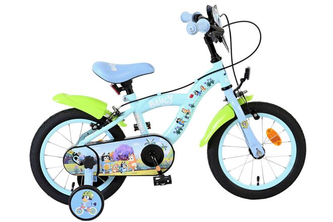 Bluey Kinderfiets – 14 inch – Lichtblauw – Twee handremmen Bluey Kinderfiets – 14 inch – Lichtblauw – Twee handremmen