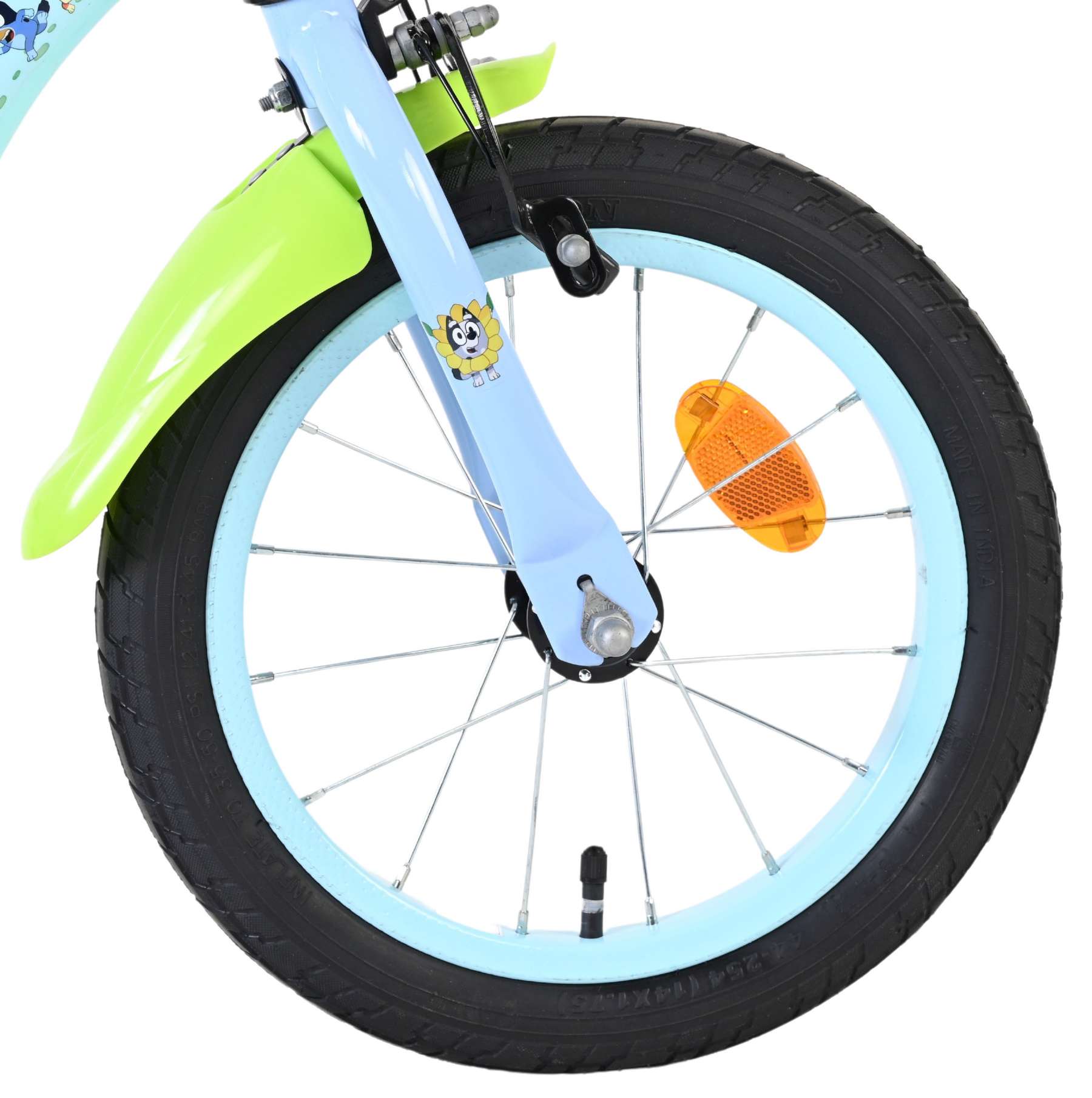 Bluey Kinderfiets – 14 inch – Lichtblauw – Twee handremmen Bluey Kinderfiets – 14 inch – Lichtblauw – Twee handremmen