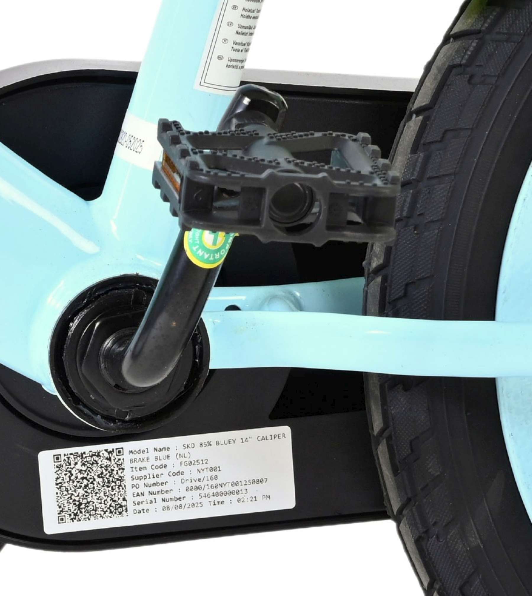 Bluey Kinderfiets – 14 inch – Lichtblauw – Twee handremmen Bluey Kinderfiets – 14 inch – Lichtblauw – Twee handremmen