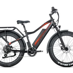 JOBOBIKE Robin ST Step-Thru Elektrische Fatbike  7V Zwart Rood