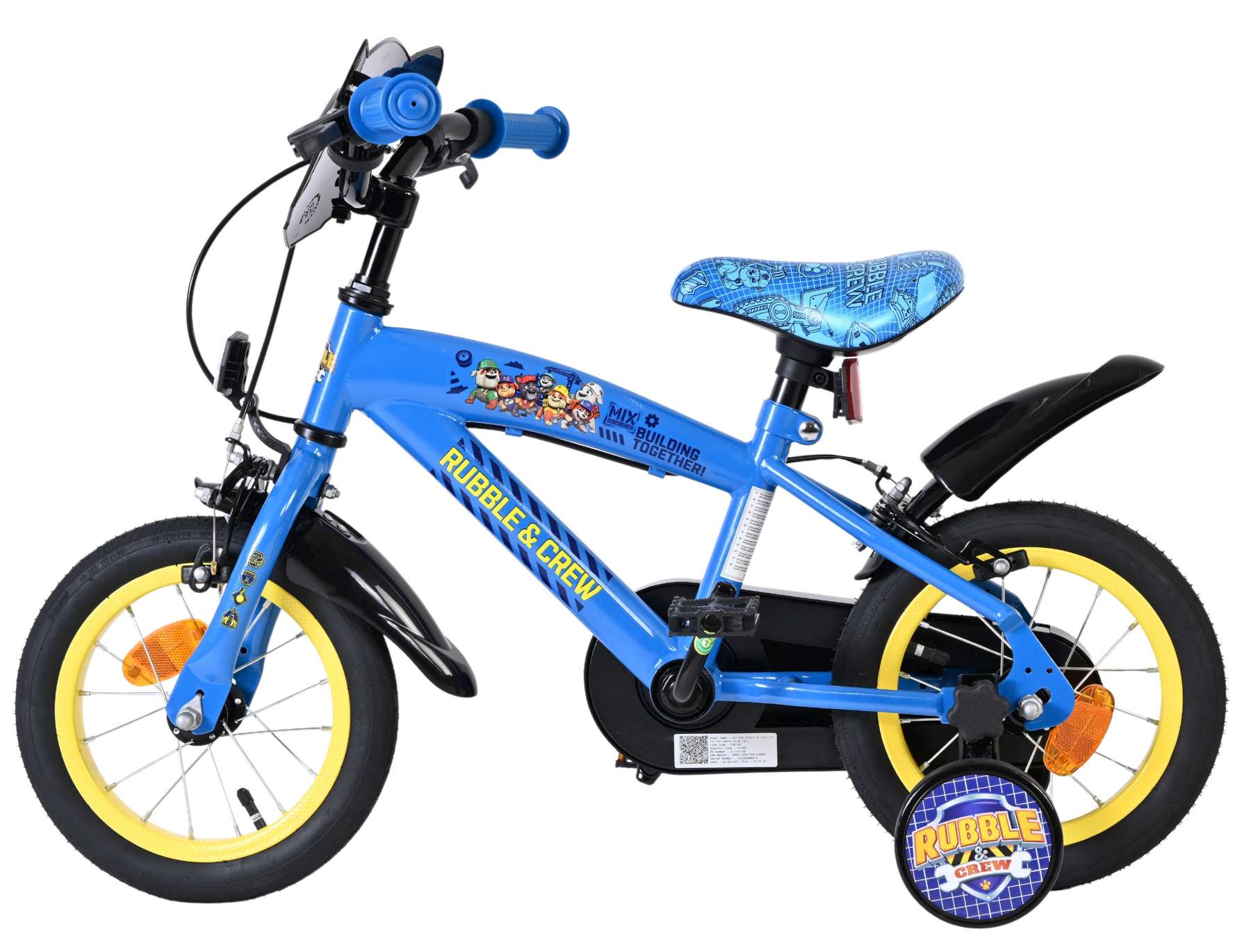 Rubble & Crew – Kinderfiets – Jongens – 12 inch – Blauw – Twee handremmen Rubble & Crew – Kinderfiets – Jongens – 12 inch – Blauw – Twee handremmen