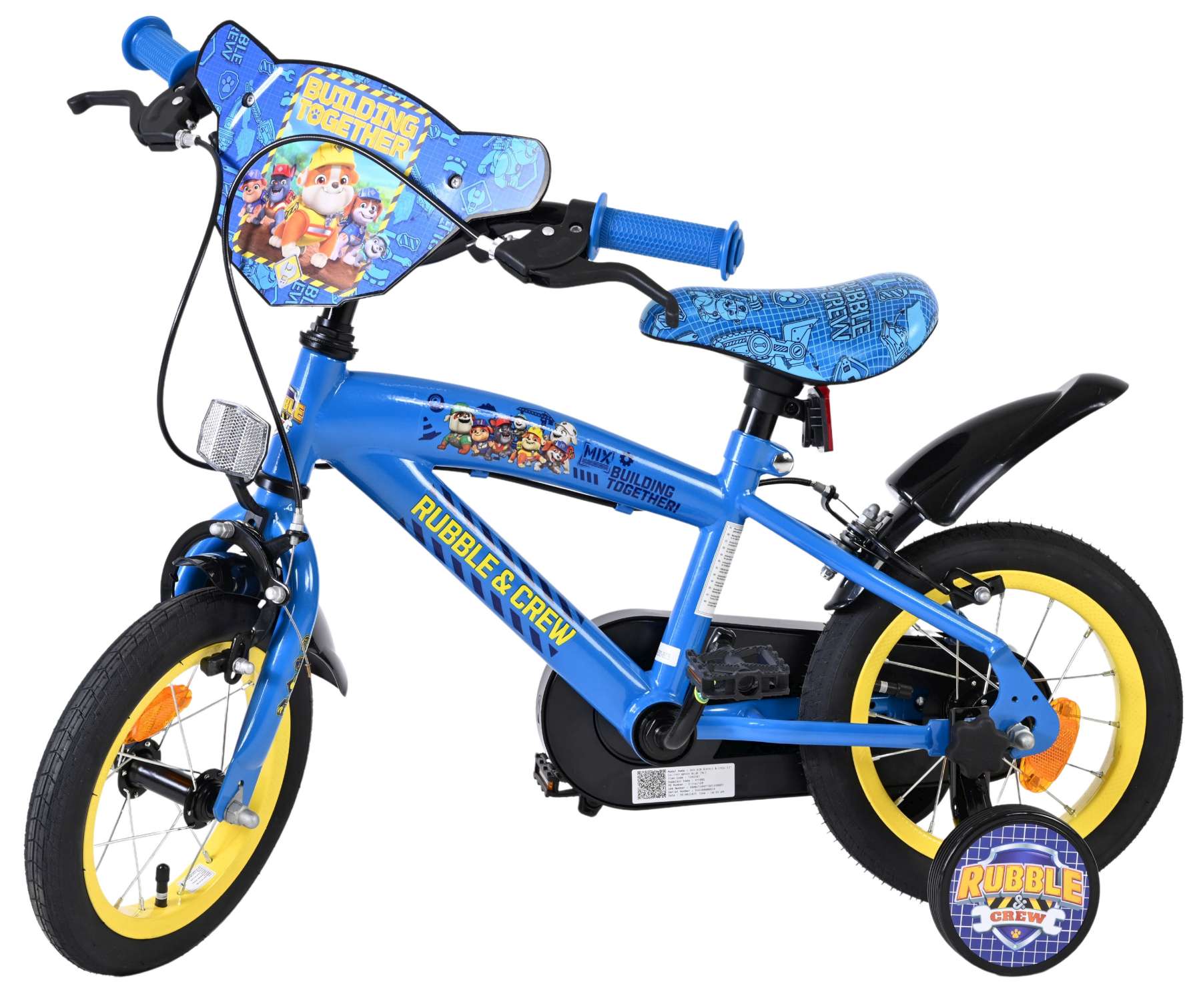 Rubble & Crew – Kinderfiets – Jongens – 12 inch – Blauw – Twee handremmen Rubble & Crew – Kinderfiets – Jongens – 12 inch – Blauw – Twee handremmen