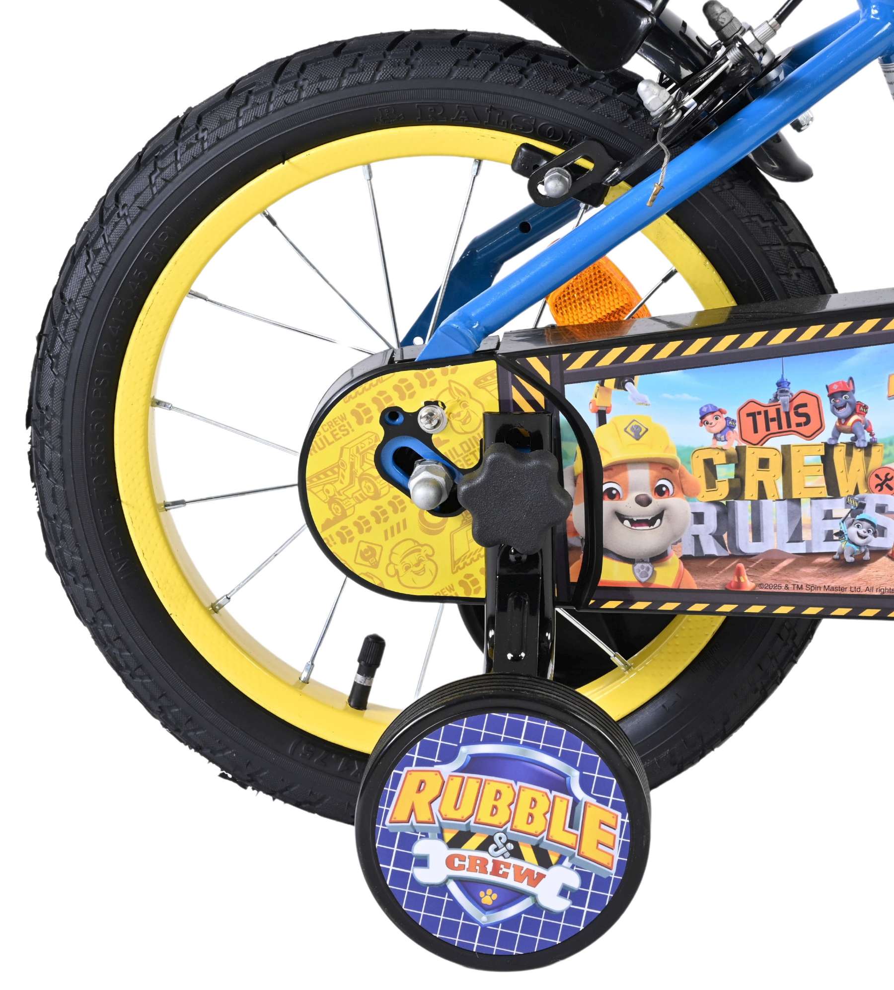 Rubble & Crew Kinderfiets – Jongens – 14 inch – Blauw – Twee handremmen Rubble & Crew Kinderfiets – Jongens – 14 inch – Blauw – Twee handremmen