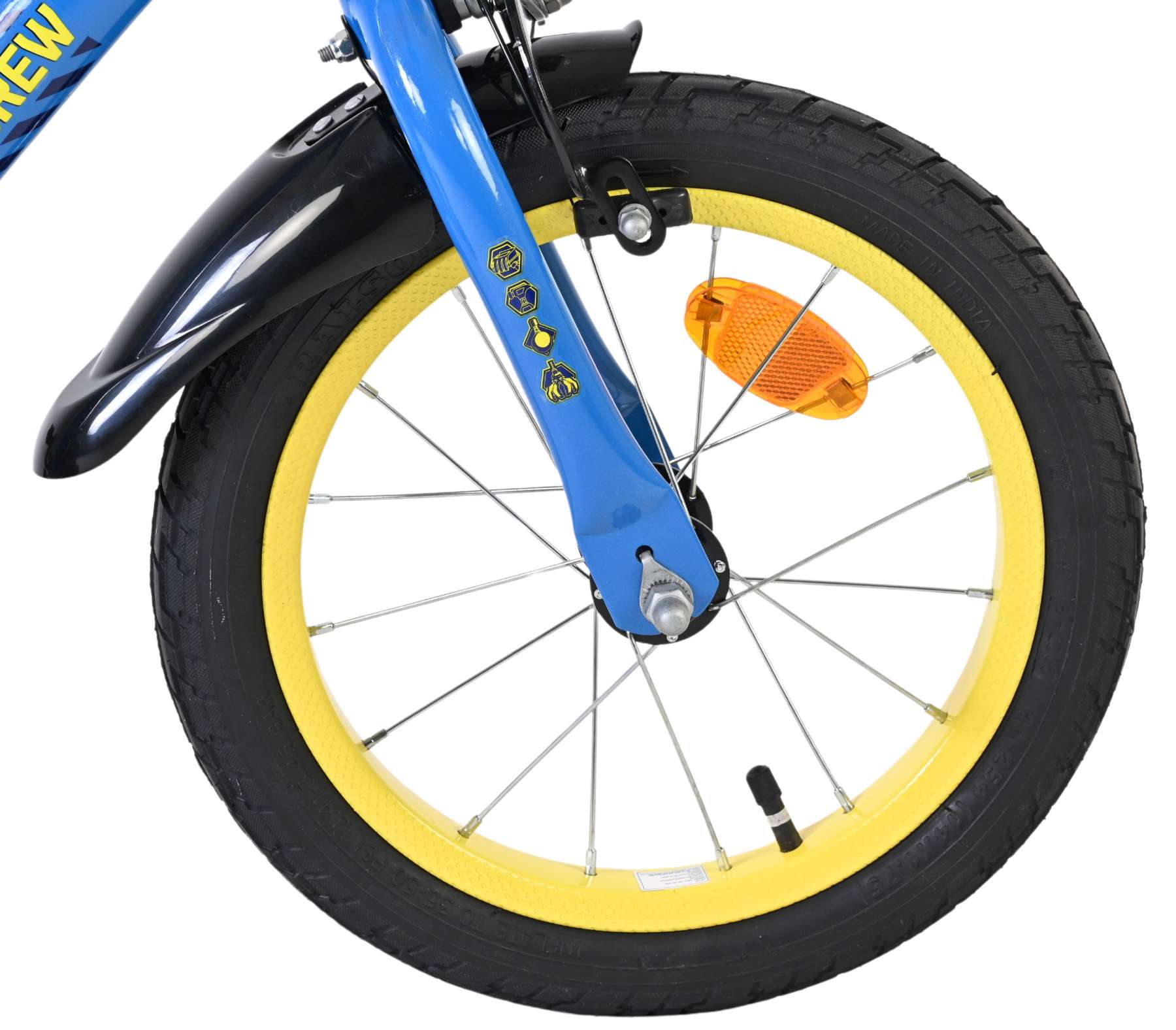 Rubble & Crew Kinderfiets – Jongens – 14 inch – Blauw – Twee handremmen Rubble & Crew Kinderfiets – Jongens – 14 inch – Blauw – Twee handremmen