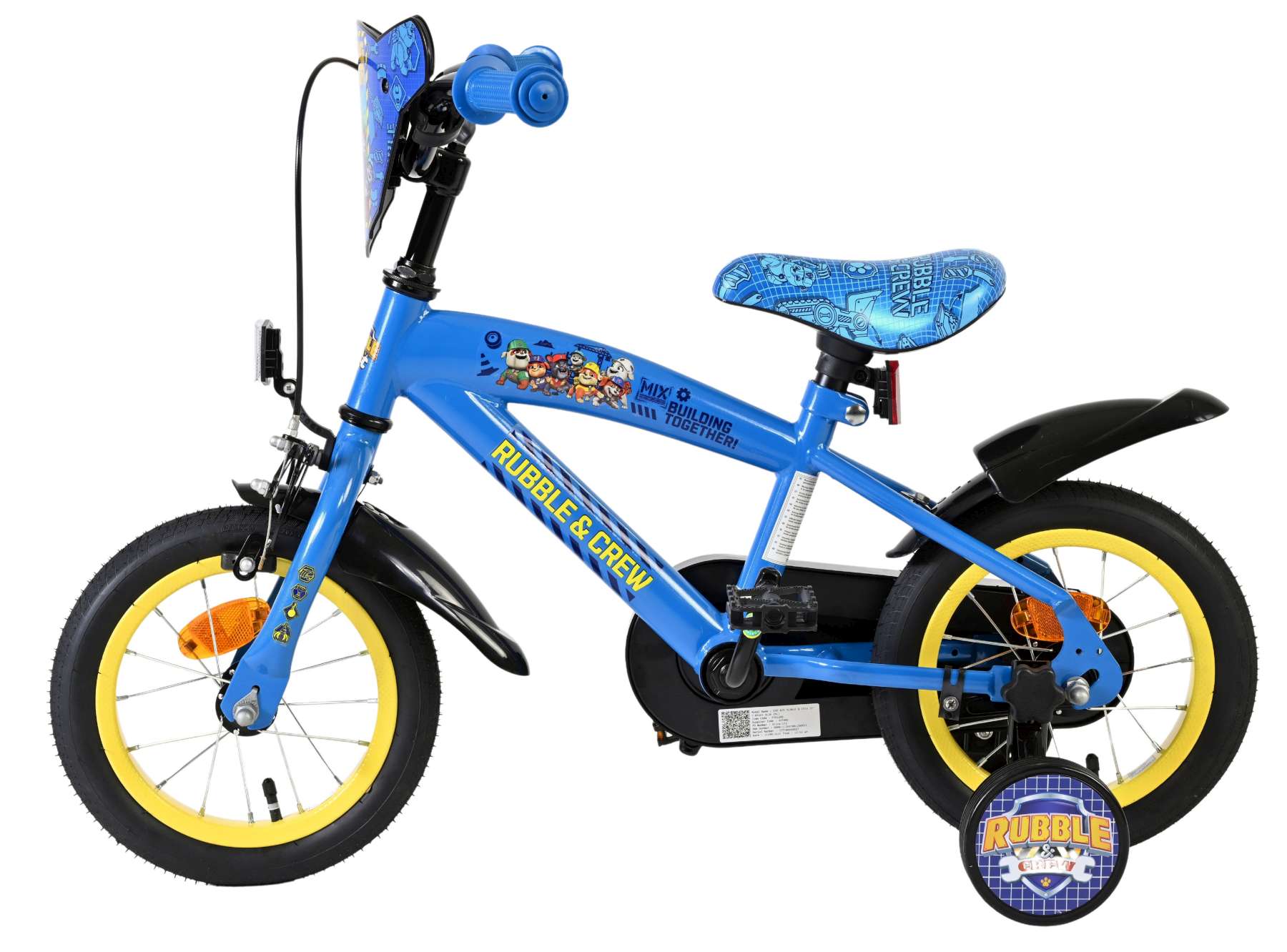 Rubble & Crew – Kinderfiets – Jongens – 12 inch – Blauw Rubble & Crew – Kinderfiets – Jongens – 12 inch – Blauw