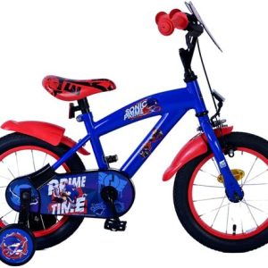 Sonic Prime Kinderfiets – Jongens – 14 inch – Blauw Rood Sonic Prime Kinderfiets – Jongens – 14 inch – Blauw Rood