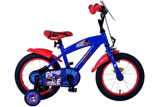 Sonic Prime Kinderfiets – Jongens – 14 inch – Blauw Rood Sonic Prime Kinderfiets – Jongens – 14 inch – Blauw Rood