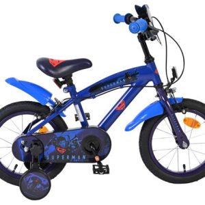 Superman Kinderfiets – Jongens – 14 inch – Blauw – Twee handremmen