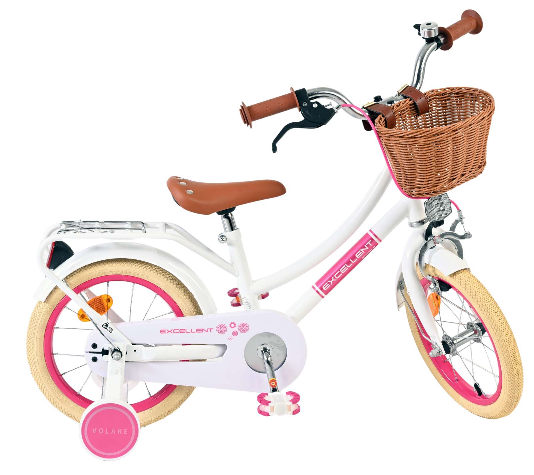 Volare Excellent Kinderfiets – Meisjes – 14 inch – Wit Volare Excellent Kinderfiets – Meisjes – 14 inch – Wit