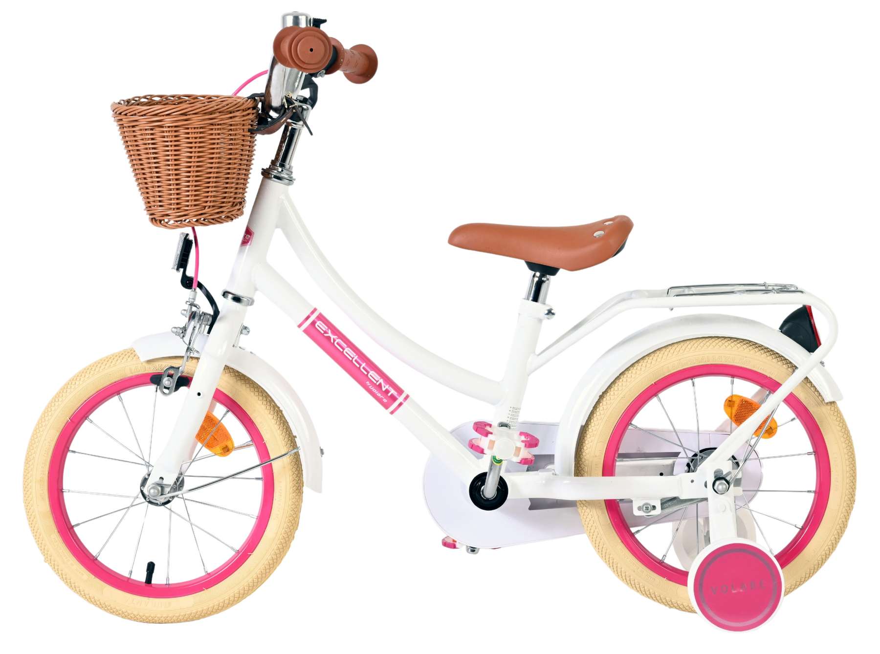 Volare Excellent Kinderfiets – Meisjes – 14 inch – Wit Volare Excellent Kinderfiets – Meisjes – 14 inch – Wit