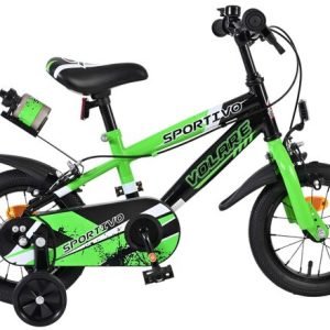 Volare Sportivo Kinderfiets – Jongens – 12 inch – Groen Zwart – Twee Handremmen Volare Sportivo Kinderfiets – Jongens – 12 inch – Groen Zwart – Twee Handremmen