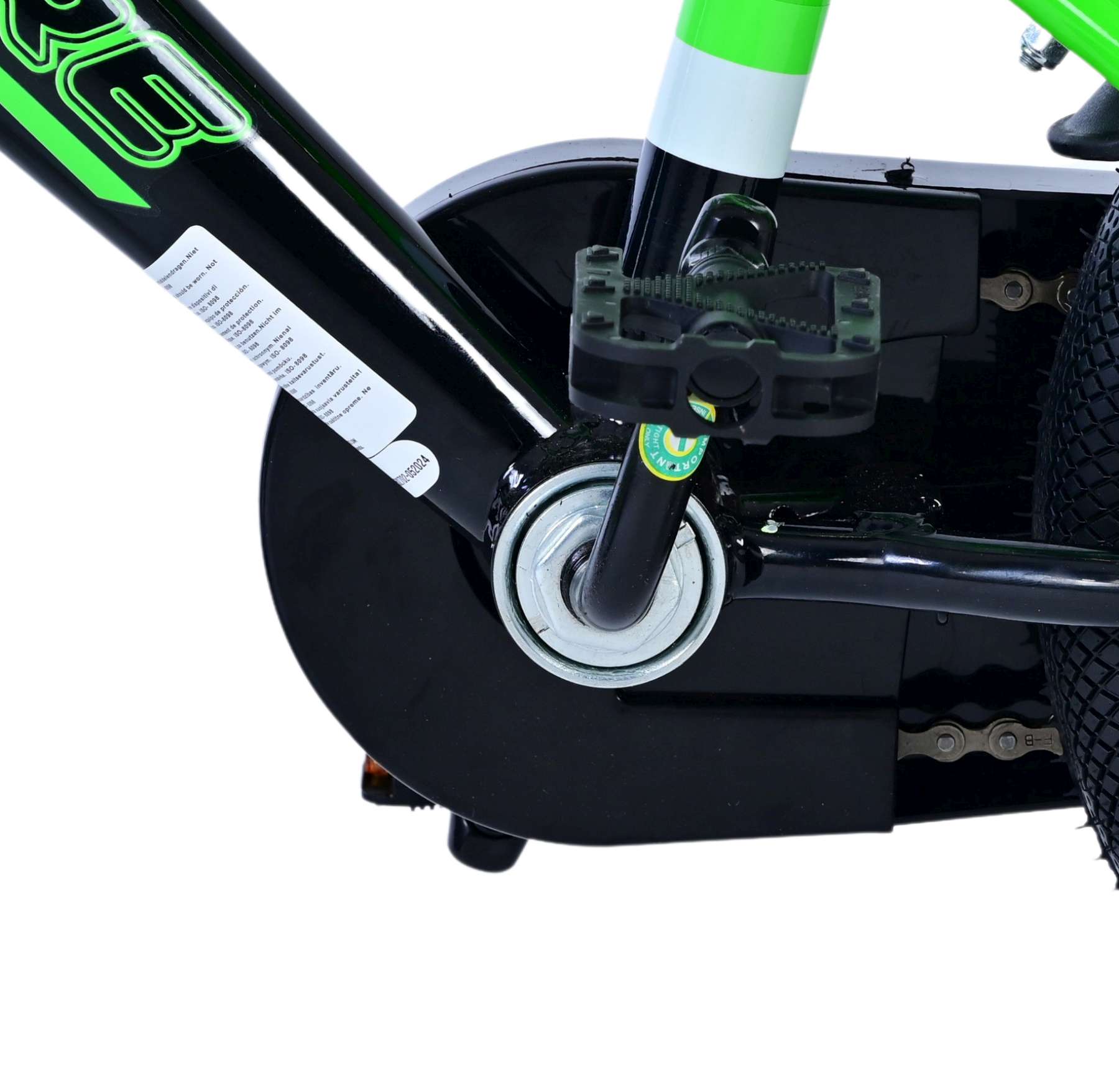 Volare Sportivo Kinderfiets – Jongens – 12 inch – Groen Zwart – Twee Handremmen