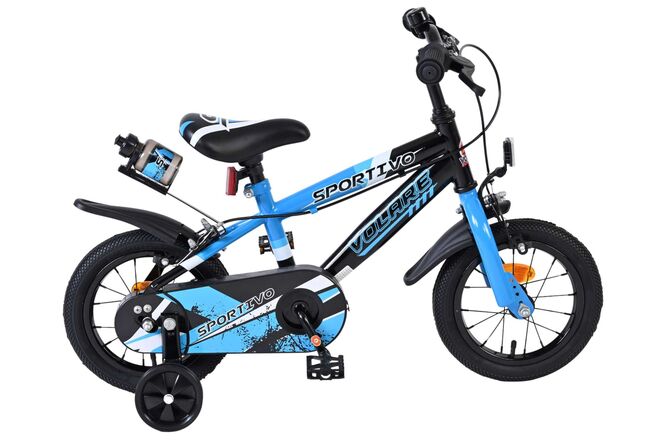 Volare Sportivo Kinderfiets – Jongens – 12 inch – Blauw Zwart – Twee Handremmen Volare Sportivo Kinderfiets – Jongens – 12 inch – Blauw Zwart – Twee Handremmen