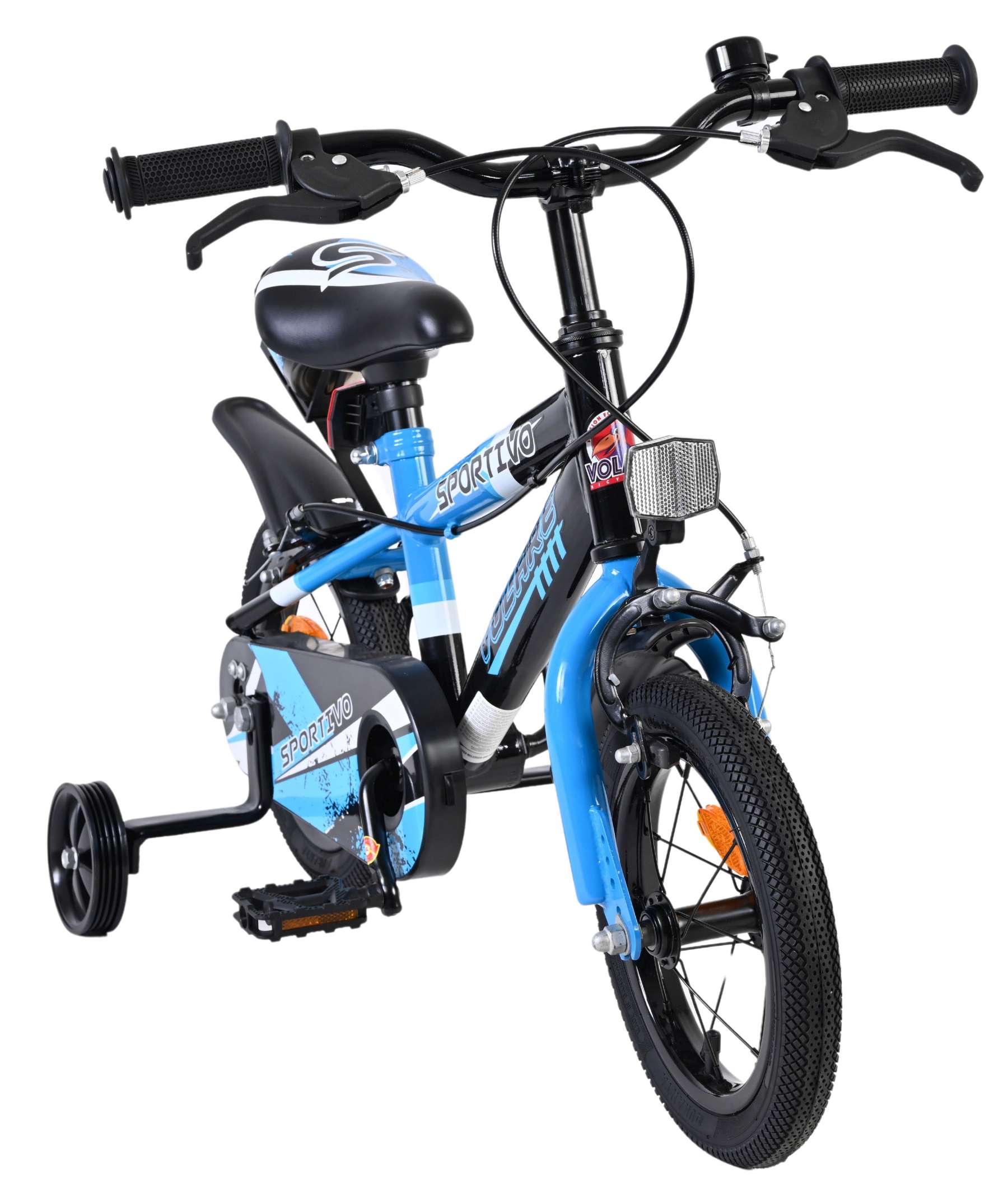 Volare Sportivo Kinderfiets – Jongens – 12 inch – Blauw Zwart – Twee Handremmen Volare Sportivo Kinderfiets – Jongens – 12 inch – Blauw Zwart – Twee Handremmen