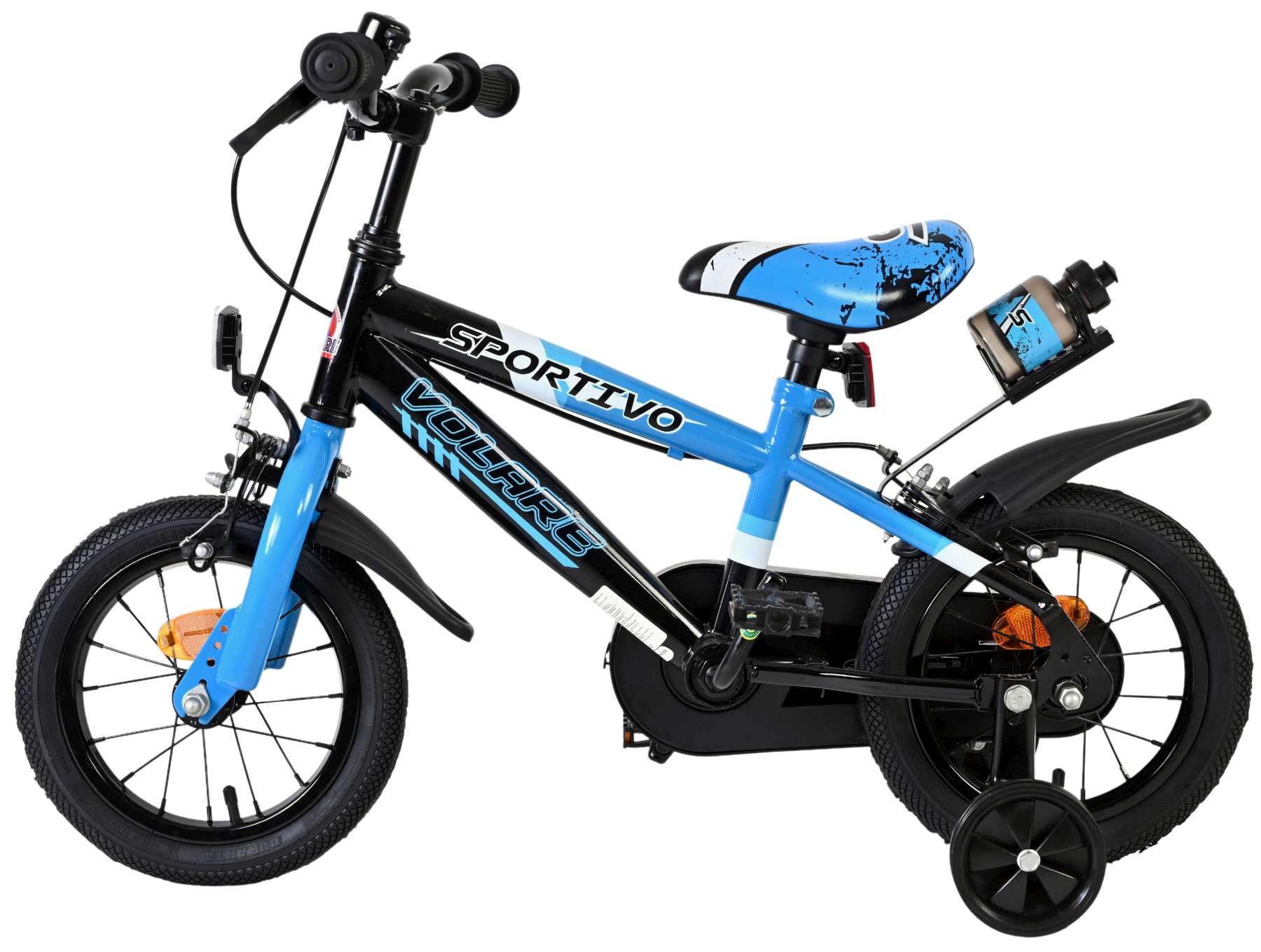 Volare Sportivo Kinderfiets – Jongens – 12 inch – Blauw Zwart – Twee Handremmen Volare Sportivo Kinderfiets – Jongens – 12 inch – Blauw Zwart – Twee Handremmen