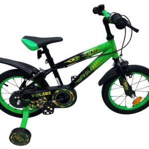 Volare Strike Kinderfiets – Jongens – 14 inch – Zwart Groen – Twee handremmen