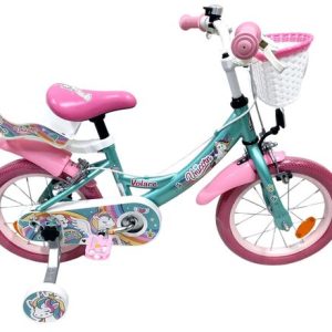 Volare Unicorn Kinderfiets – Meisjes – 14 inch – Groen – Twee Handremmen Volare Unicorn Kinderfiets – Meisjes – 14 inch – Groen – Twee Handremmen