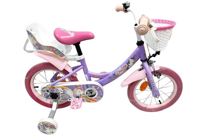 Volare Unicorn Kinderfiets – Meisjes – 14 inch – Paars Volare Unicorn Kinderfiets – Meisjes – 14 inch – Paars