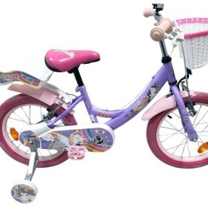 Volare Unicorn Kinderfiets – Meisjes – 16 inch – Paars – Twee Handremmen