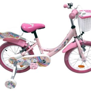 Volare Unicorn Kinderfiets – Meisjes – 16 inch – Roze – Twee Handremmen