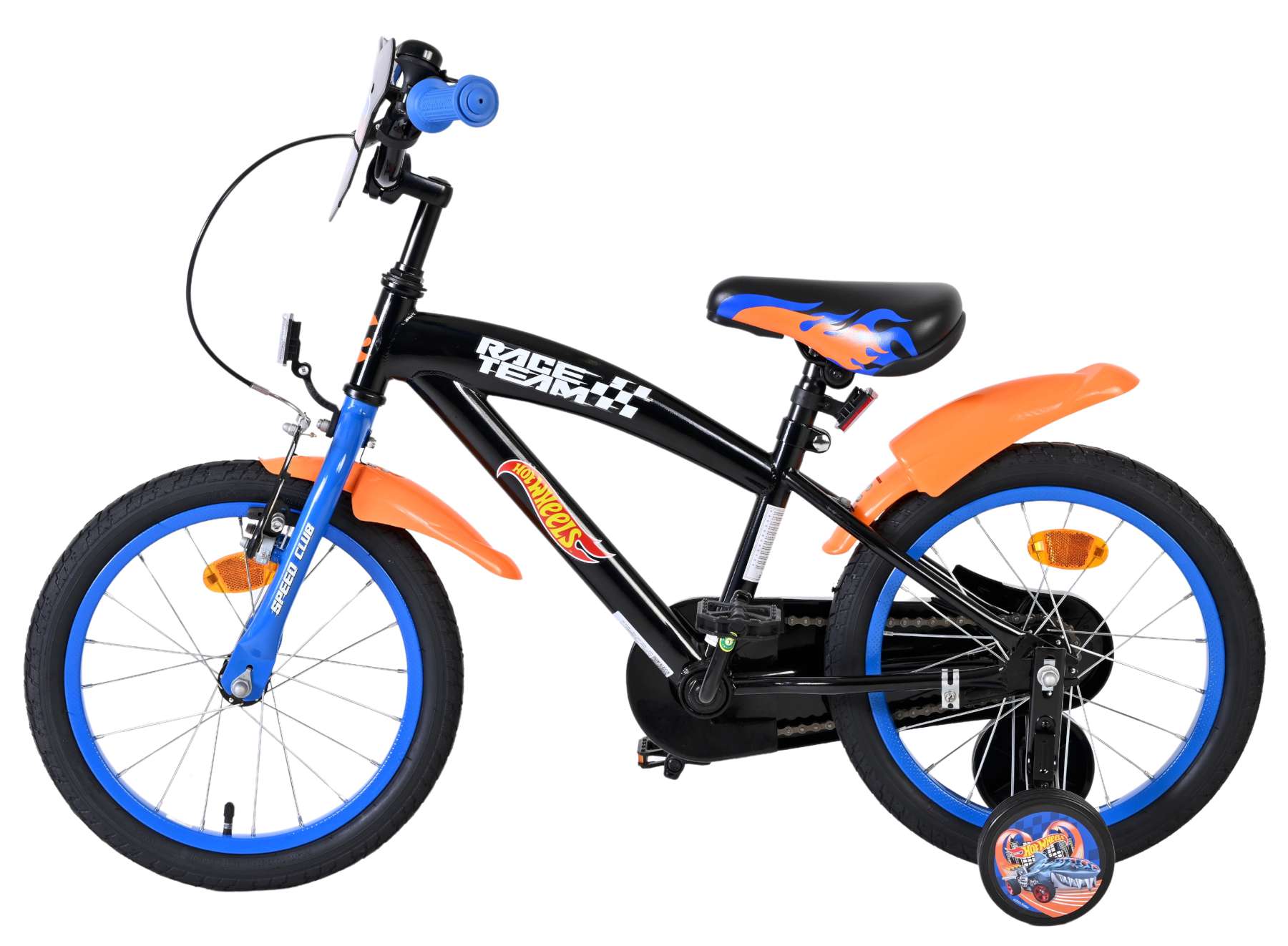 Hot Wheels Kinderfiets – Jongens – 16 inch – Zwart Oranje Blauw
