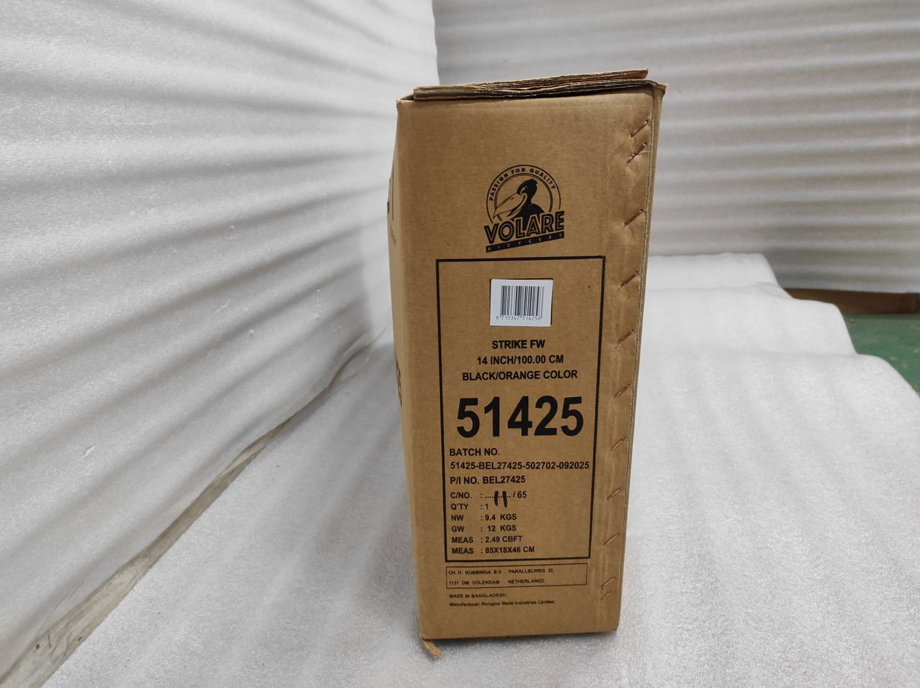 Volare Strike Kinderfiets – Jongens – 14 inch – Zwart Oranje – Twee handremmen Volare Strike Kinderfiets – Jongens – 14 inch – Zwart Oranje – Twee handremmen