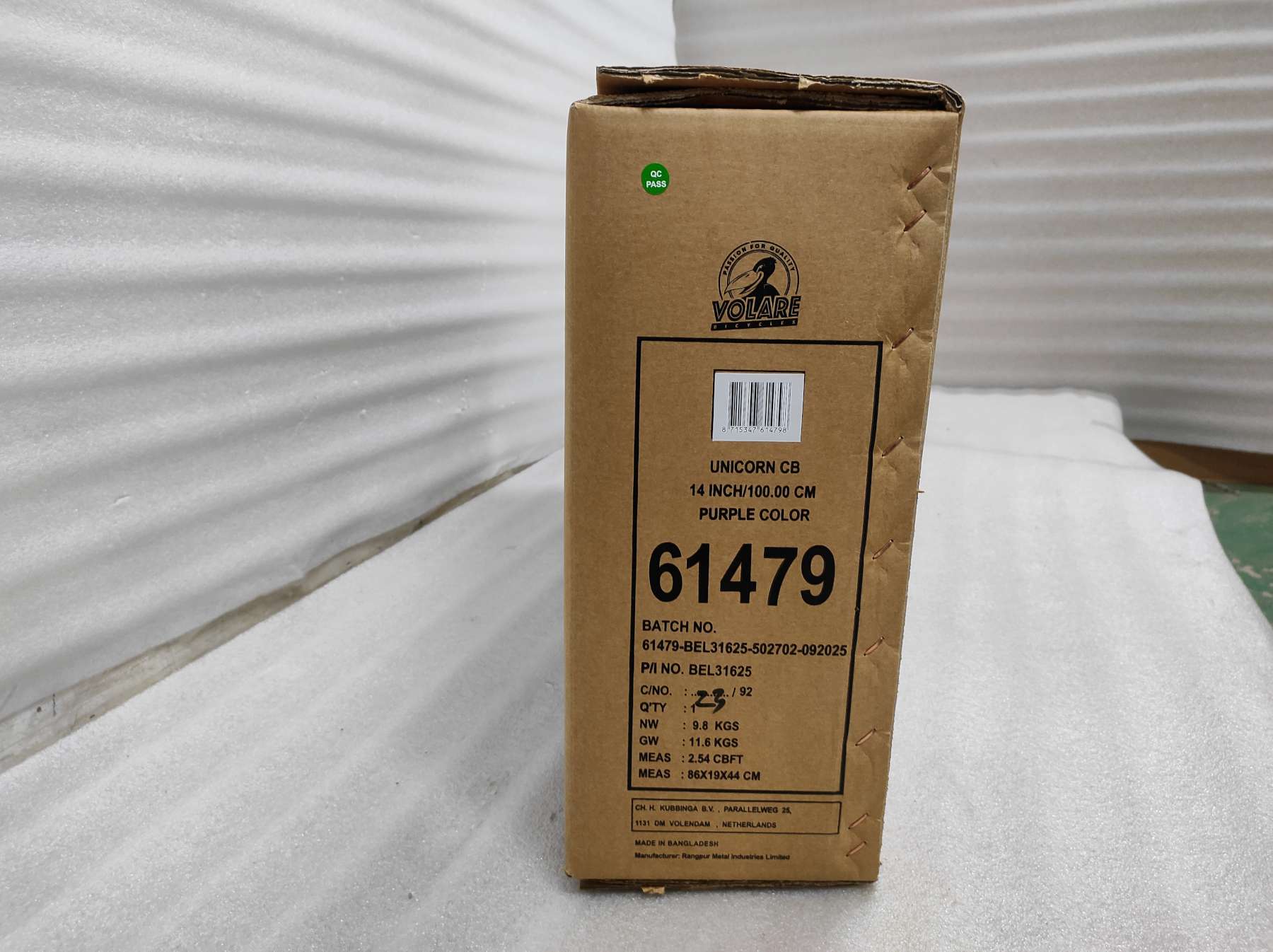 Volare Unicorn Kinderfiets – Meisjes – 14 inch – Paars Volare Unicorn Kinderfiets – Meisjes – 14 inch – Paars