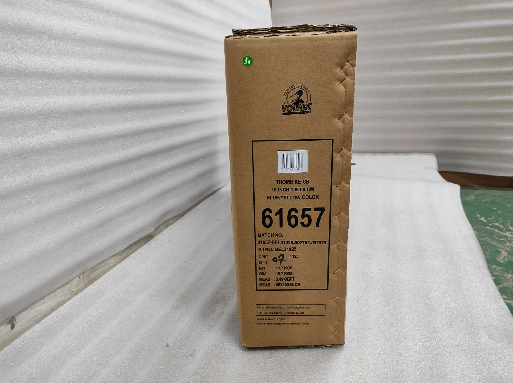 Volare Thombike Kinderfiets – Jongens – 16 inch – Blauw Geel Volare Thombike Kinderfiets – Jongens – 16 inch – Blauw Geel