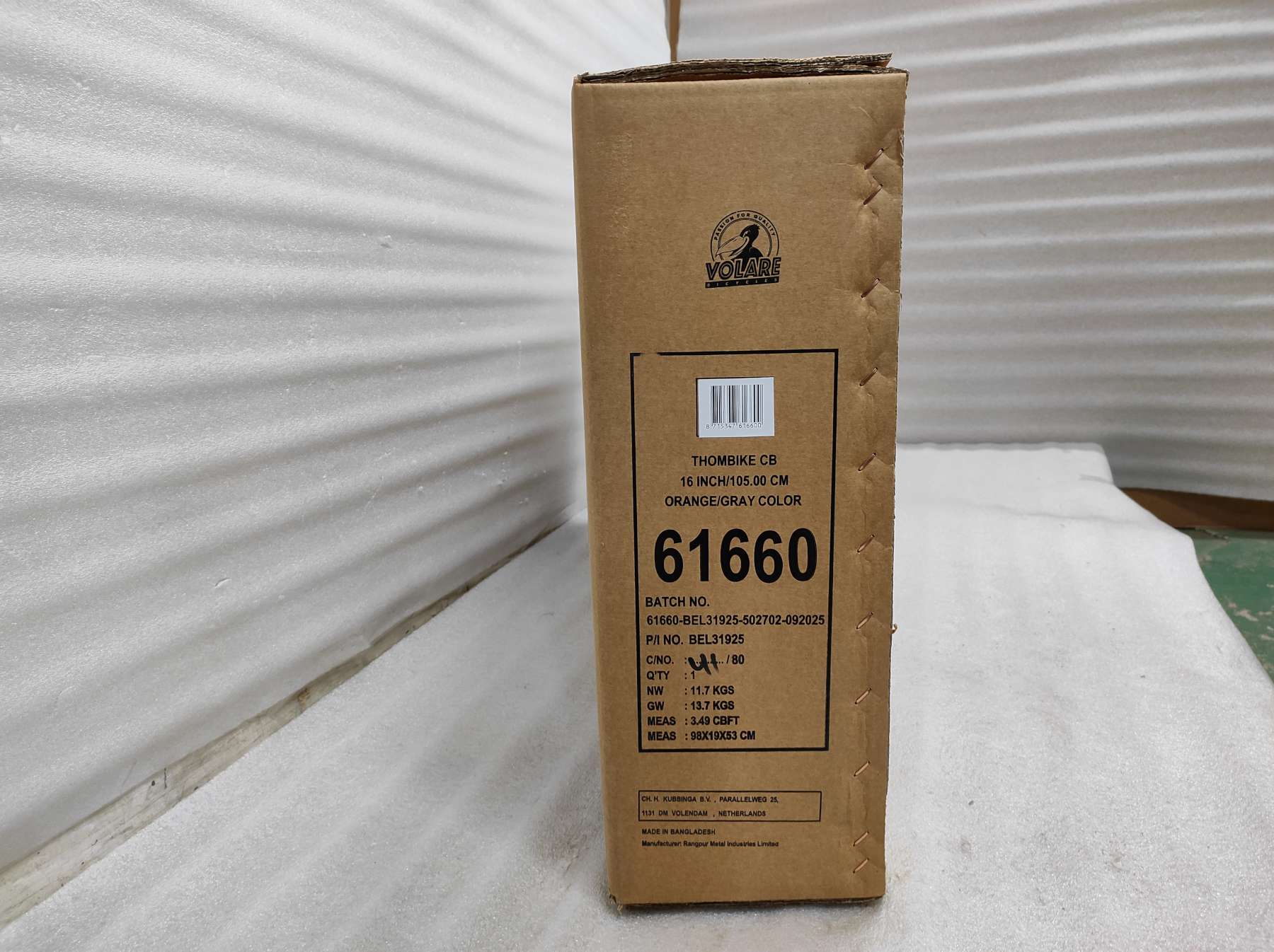 Volare Thombike Kinderfiets – Jongens – 16 inch – Oranje Grijs Volare Thombike Kinderfiets – Jongens – 16 inch – Oranje Grijs