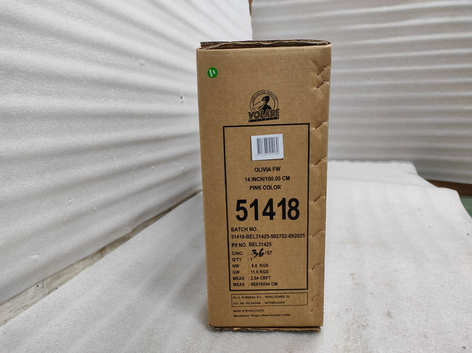 Volare Olivia Kinderfiets – Meisjes – 14 inch – Roze – Twee Handremmen Volare Olivia Kinderfiets – Meisjes – 14 inch – Roze – Twee Handremmen