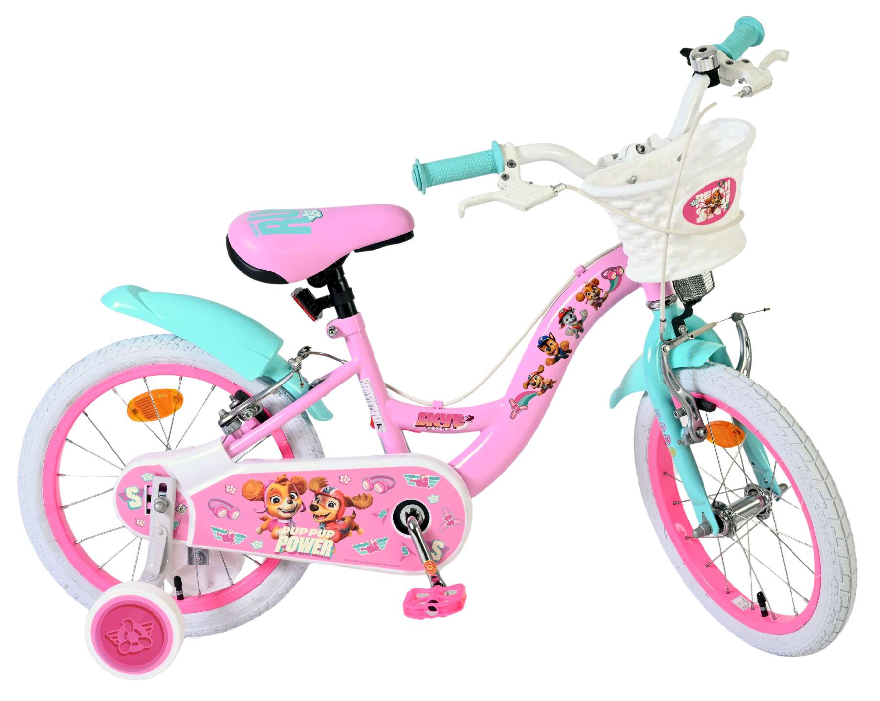 Paw Patrol Kinderfiets – Meisjes – 16 inch – Roze – Twee handremmen Paw Patrol Kinderfiets – Meisjes – 16 inch – Roze – Twee handremmen