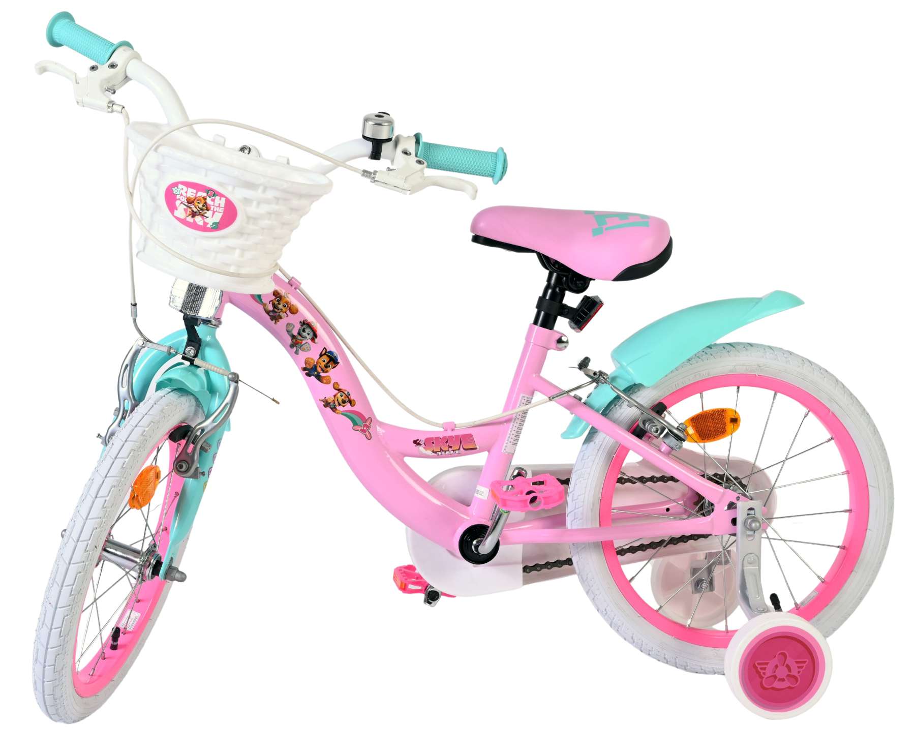 Paw Patrol Kinderfiets – Meisjes – 16 inch – Roze – Twee handremmen Paw Patrol Kinderfiets – Meisjes – 16 inch – Roze – Twee handremmen