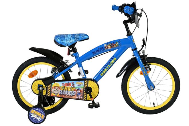 Rubble & Crew Kinderfiets – Jongens – 16 inch – Blauw – Twee handremmen