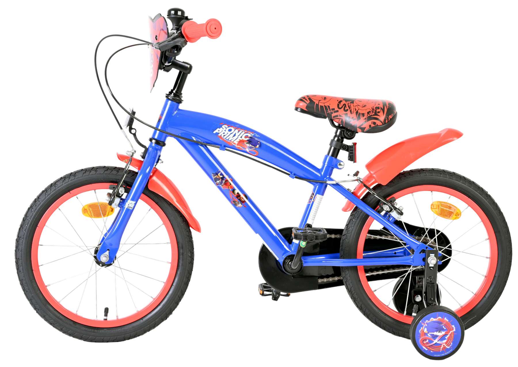 Sonic Kinderfiets – Jongens – 16 inch – Blauw – Twee handremmen Sonic Kinderfiets – Jongens – 16 inch – Blauw – Twee handremmen