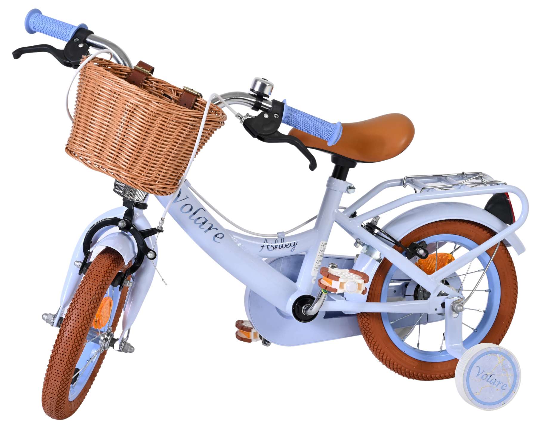 Volare Ashley Kinderfiets – Meisjes – 12 inch – Pastel Blauw – Twee handremmen