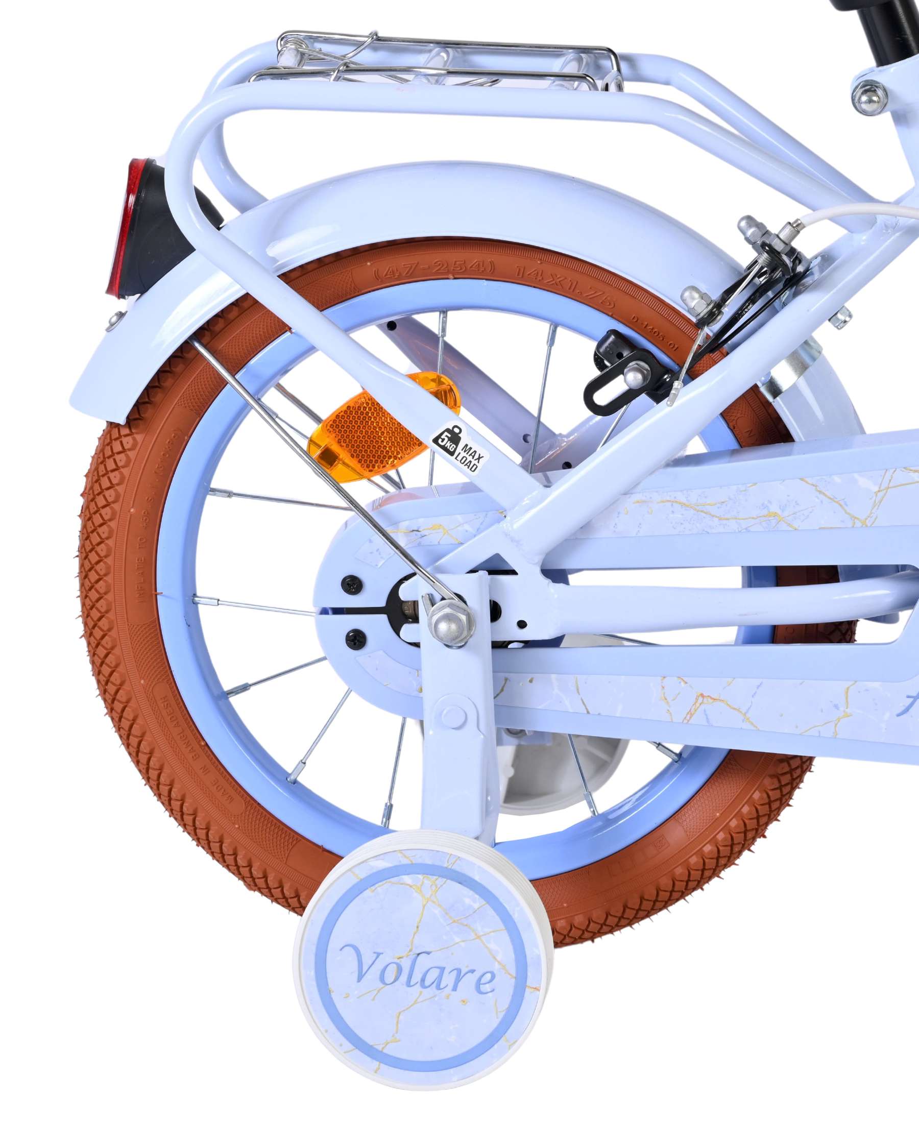 Volare Ashley Kinderfiets – Meisjes – 14 inch – Pastel Blauw – Twee Handremmen