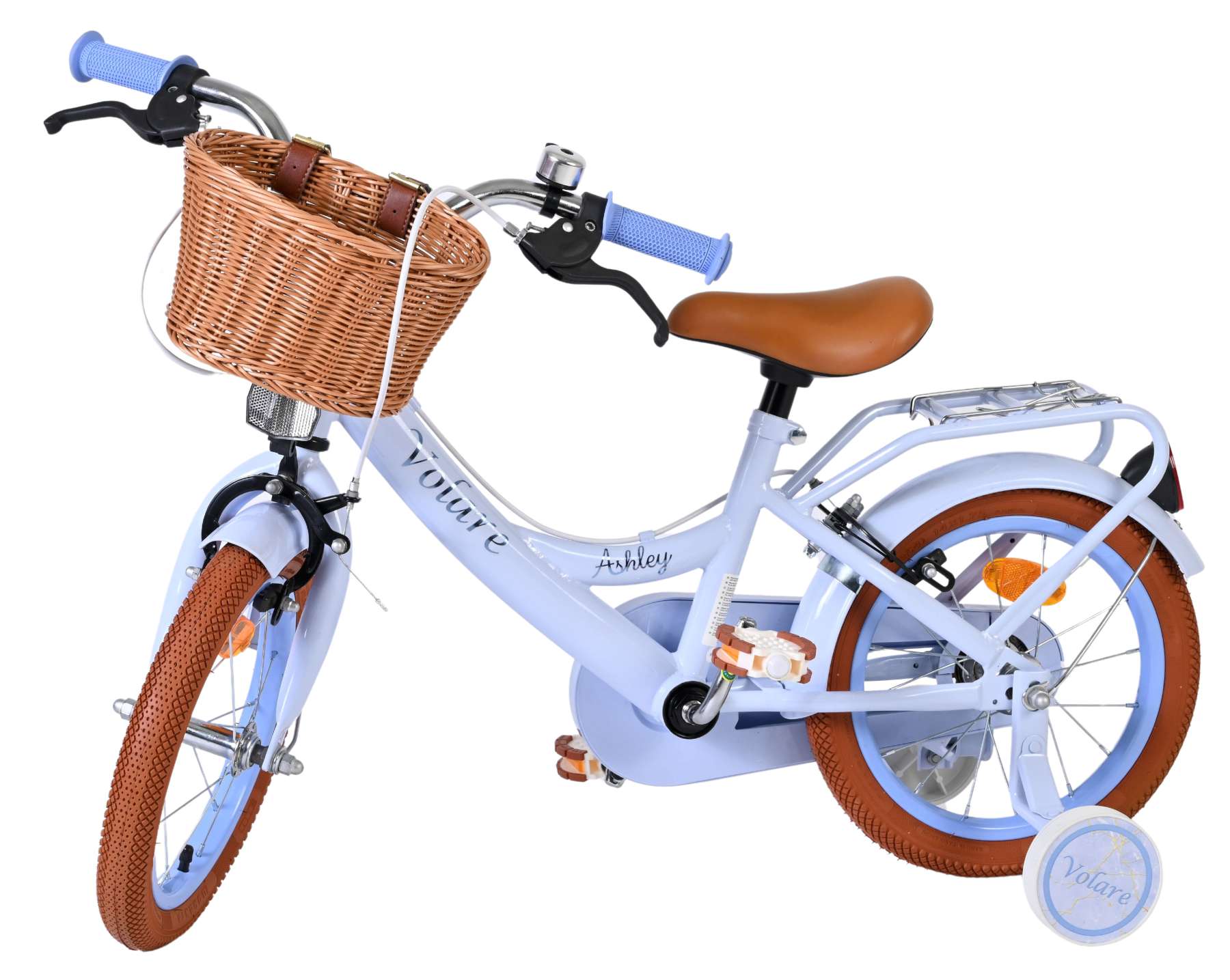 Volare Ashley Kinderfiets – Meisjes – 14 inch – Pastel Blauw – Twee Handremmen
