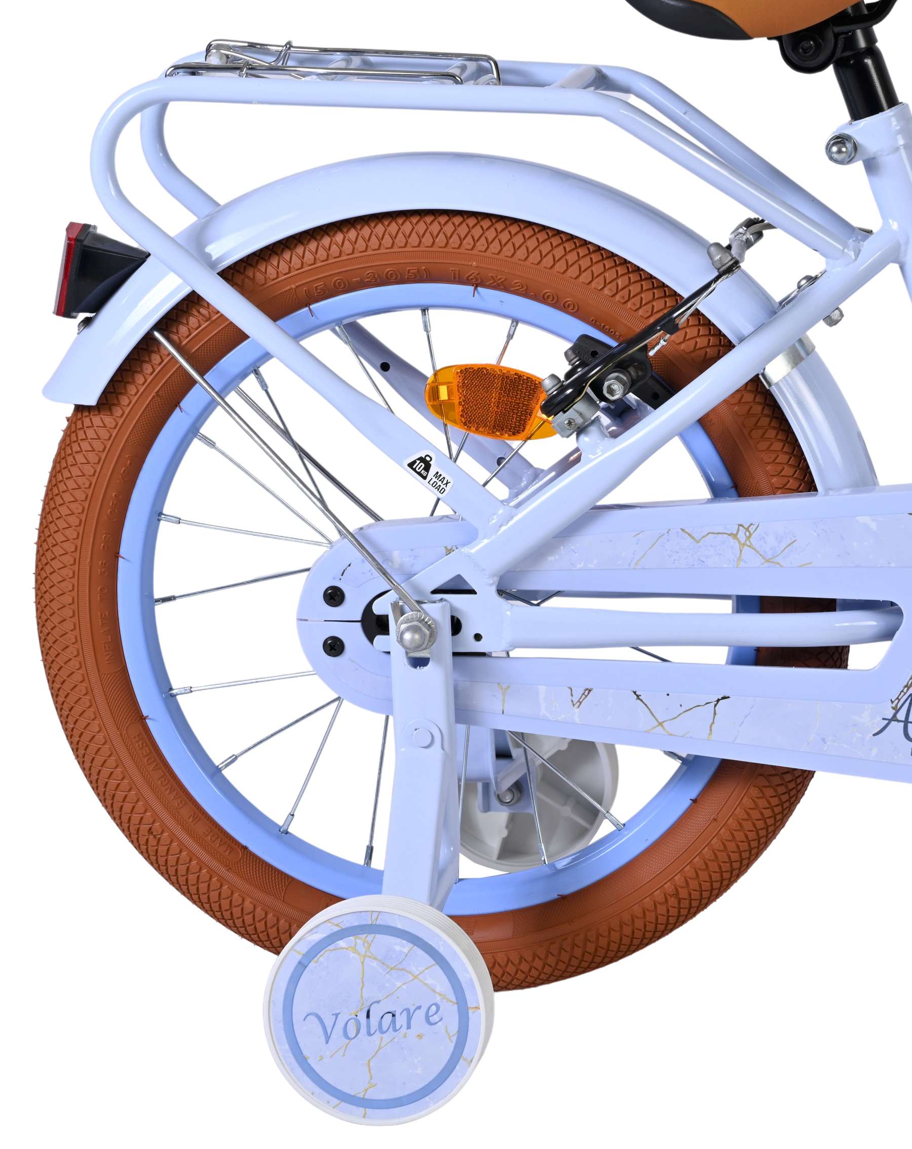 Volare Ashley Kinderfiets – Meisjes – 16 inch – Pastel Blauw- Twee Handremmen