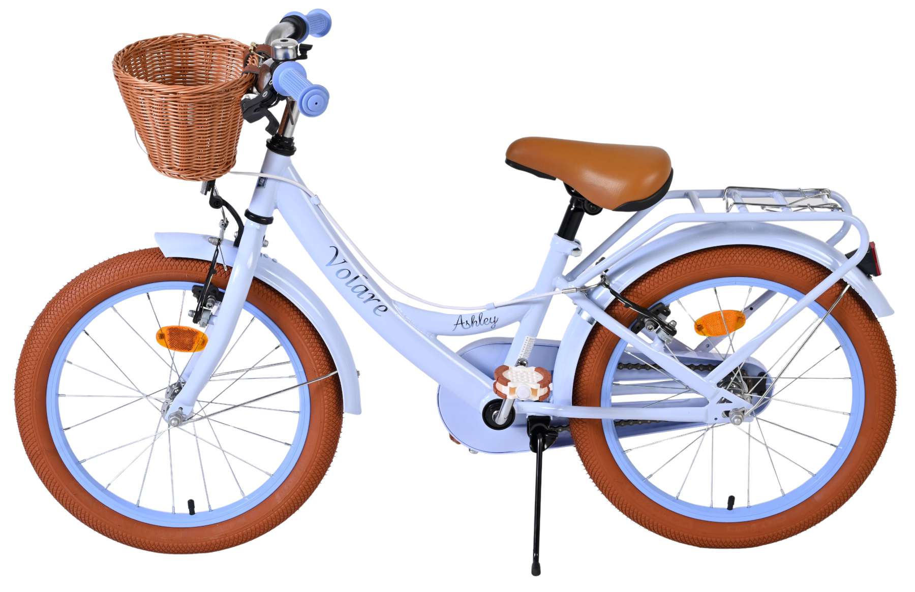 Volare Ashley Kinderfiets – Meisjes – 18 inch – Pastel Blauw – Twee handremmen
