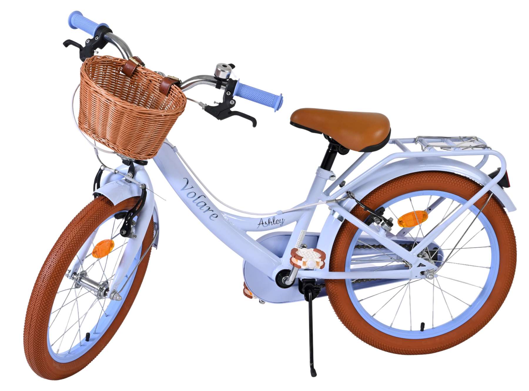 Volare Ashley Kinderfiets – Meisjes – 18 inch – Pastel Blauw – Twee handremmen
