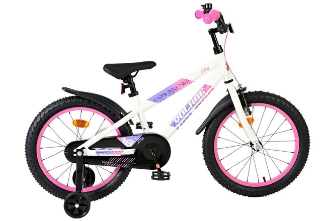 Volare Lily Kinderfiets – Meisjes – 18 inch – Wit Roze Paars Volare Lily Kinderfiets – Meisjes – 18 inch – Wit Roze Paars