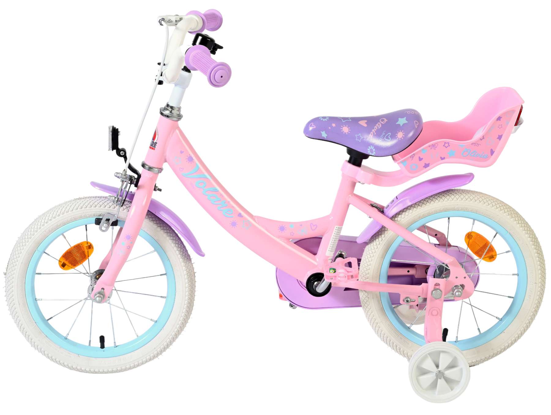 Volare Olivia Kinderfiets – Meisjes – 14 inch – Roze Volare Olivia Kinderfiets – Meisjes – 14 inch – Roze