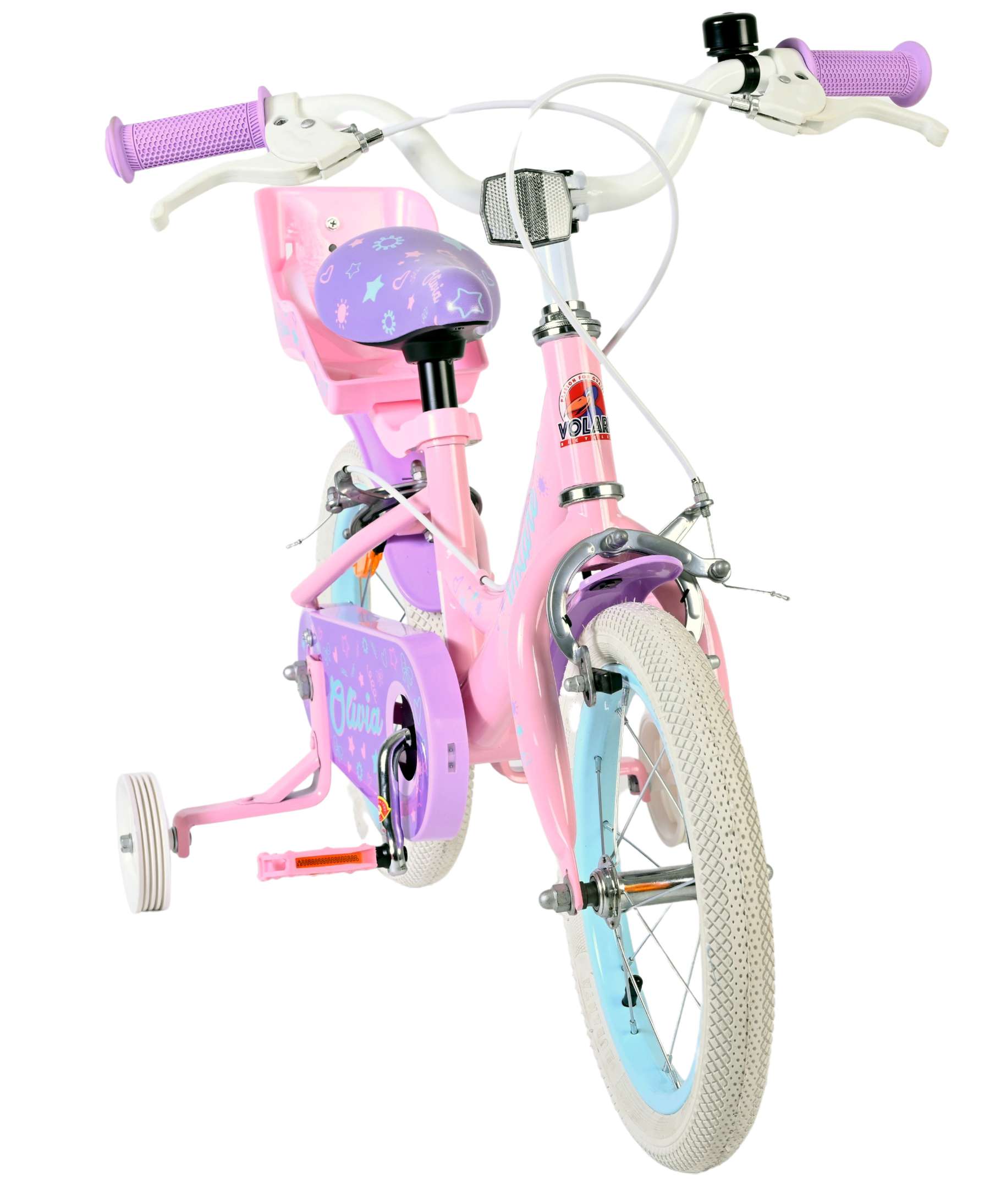 Volare Olivia Kinderfiets – Meisjes – 14 inch – Roze – Twee Handremmen Volare Olivia Kinderfiets – Meisjes – 14 inch – Roze – Twee Handremmen