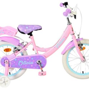 Volare Olivia Kinderfiets – Meisjes – 16 inch – Roze – Twee Handremmen