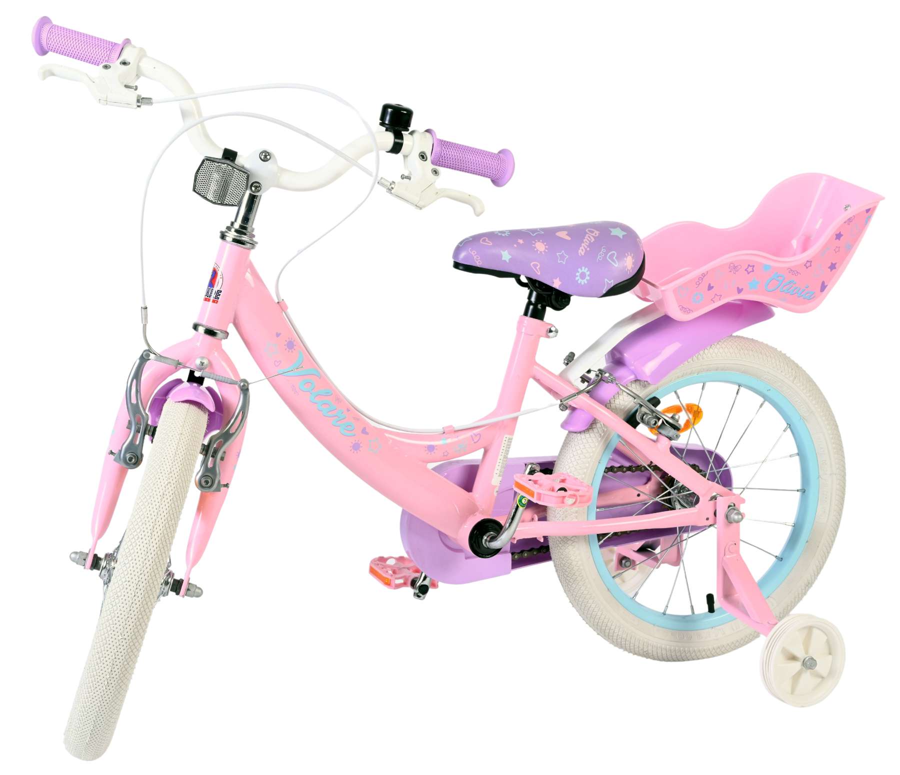 Volare Olivia Kinderfiets – Meisjes – 16 inch – Roze – Twee Handremmen Volare Olivia Kinderfiets – Meisjes – 16 inch – Roze – Twee Handremmen