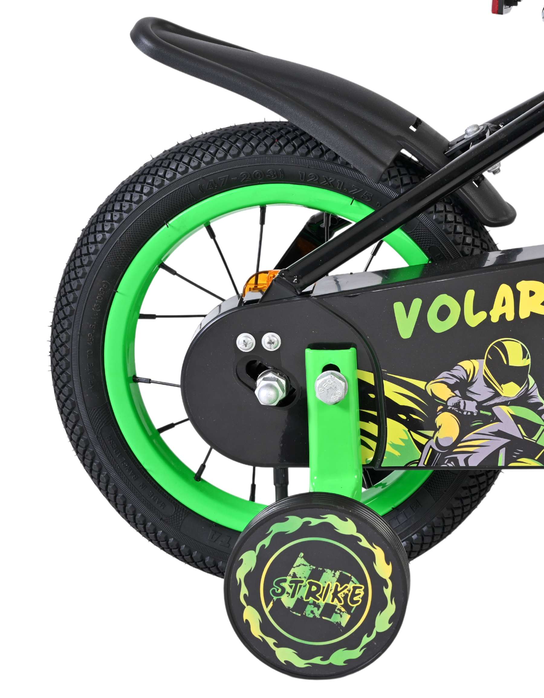 Volare Strike Kinderfiets – Jongens – 12 inch – Zwart Groen Volare Strike Kinderfiets – Jongens – 12 inch – Zwart Groen