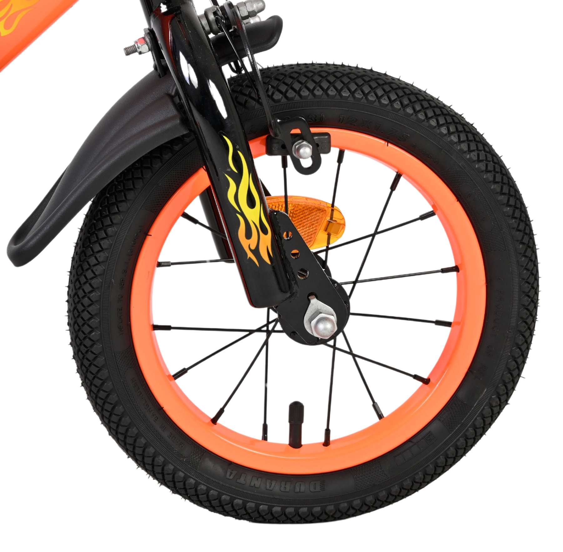 Volare Strike Kinderfiets – Jongens – 12 inch – Zwart Oranje – Twee Handremmen Volare Strike Kinderfiets – Jongens – 12 inch – Zwart Oranje – Twee Handremmen